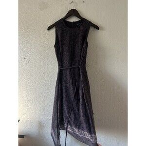 Vintage 80s Ann Taylor Silk Sleeveless Wrap Dress 4 Purple Y2K Fairy‎ Whimsigoth